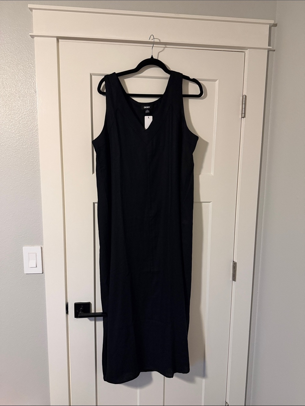 DKNY Linen Sleeveless Maxi Dress NWT